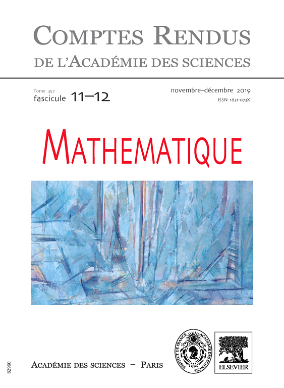 Go to journal home page - Comptes Rendus Mathematique